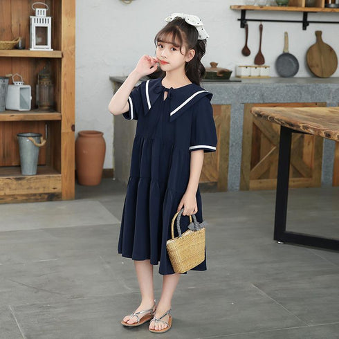 Short Sleeved Academic Dress, Foreign Style Summer Skirt